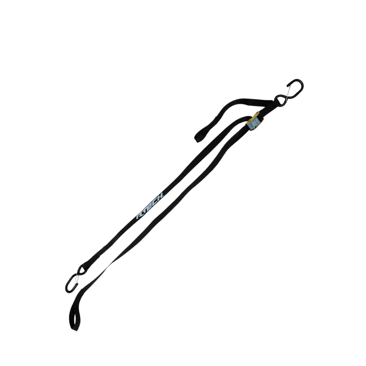 Coppia Cinghie Rinforzate Rtech 25mm x 2mt - Nero