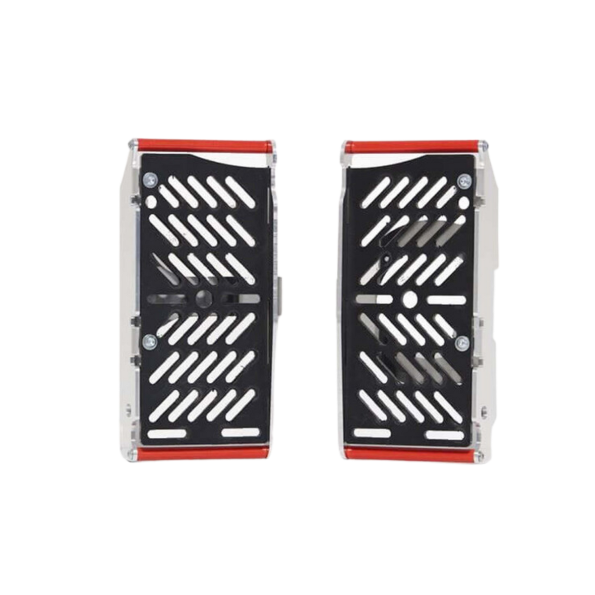 Protezioni radiatore AXP Xtrem in alluminio e griglie nere con distanziali rossi per Beta RR 2T