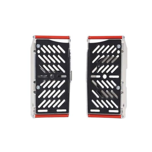 Protezioni radiatore AXP Xtrem in alluminio e griglie nere con distanziali rossi per Beta RR 2T