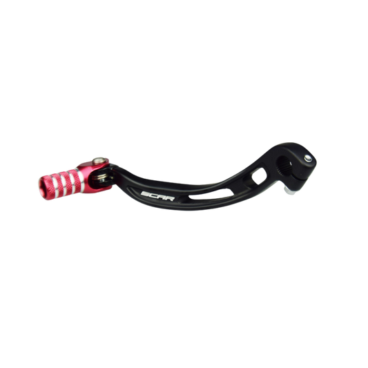 Leva cambio forgiata SCAR in alluminio nero con puntale pieghevole rosso CNC per Beta RR