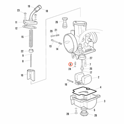Valvola a spillo galleggiante Jitsie di ricambio per carburatore Keihin PWK 28mm