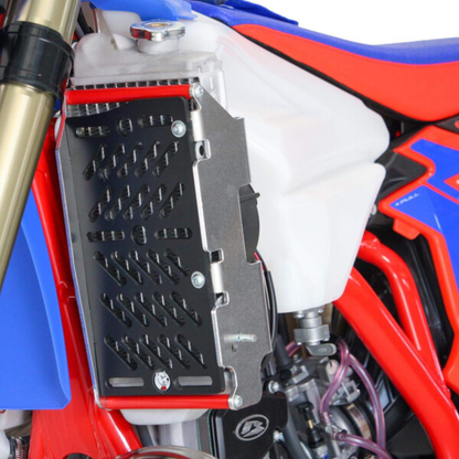 Protezioni radiatore AXP Xtrem in alluminio e griglie nere con distanziali rossi per Beta RR 2T