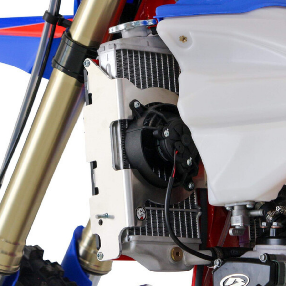 Protezioni radiatore AXP Xtrem in alluminio e griglie nere con distanziali rossi per Beta RR 2T