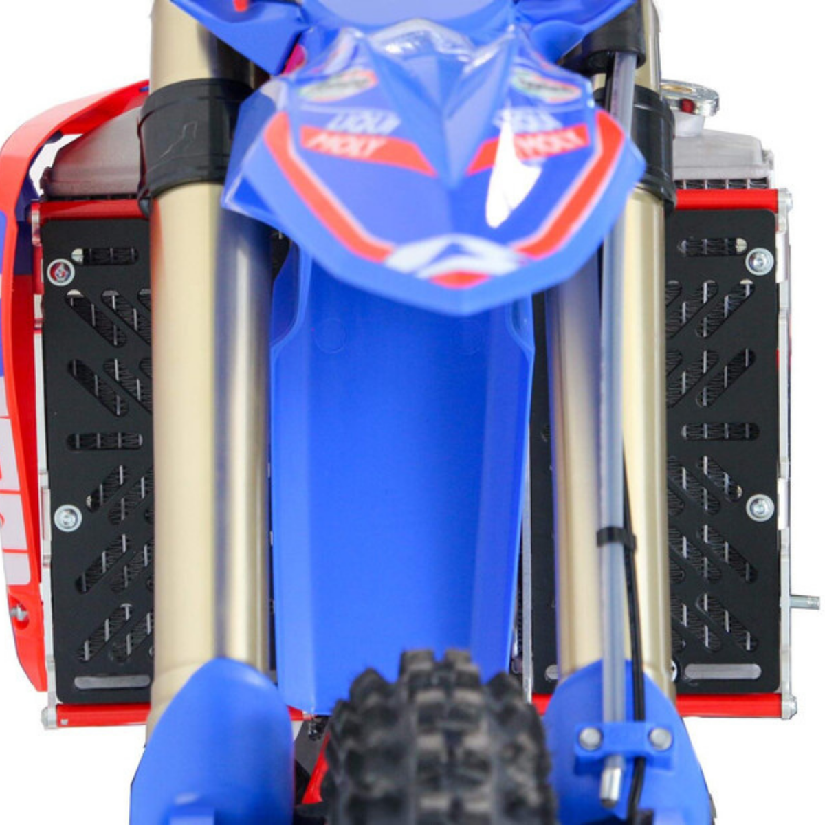 Protezioni radiatore AXP Xtrem in alluminio e griglie nere con distanziali rossi per Beta RR 2T