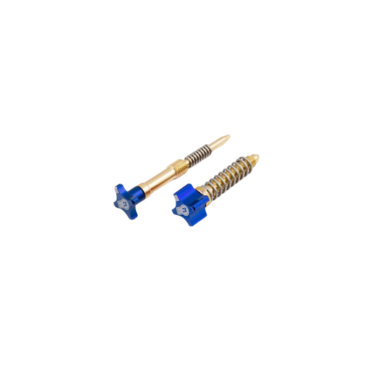 Kit Viti Regolazione Aria e Minimo S3 Parts per Keihin Enduro (PWK 36/38) Blu